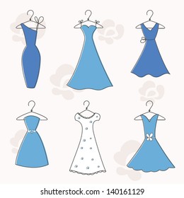 Cocktail and Evening Dresses on Hangers