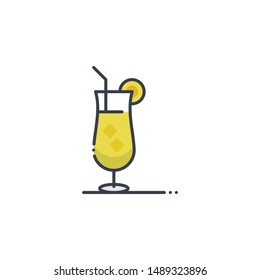 Cocktail Filled outline vector illustration. Food & Drinks style icon.