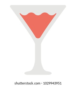 
Cocktail flat colored icon.
