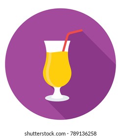 
Cocktail Flat Colored Icon
