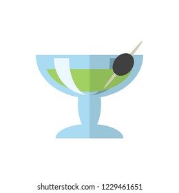 cocktail flat fector icon