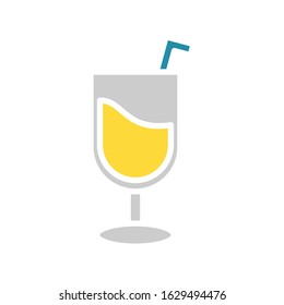 Cocktail flat icon design vector illustration