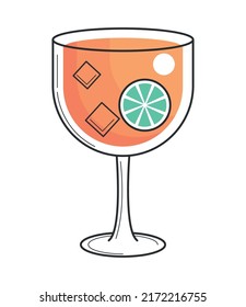cocktail flat icon isolated design