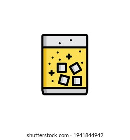 Cocktail Flat Icon Isolated On White Background
