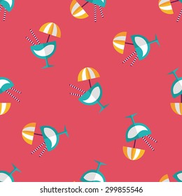 cocktail flat icon,eps10 seamless pattern background