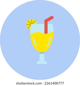Cocktail Flat Vector Icon Design