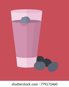 Cocktail with fresh berries