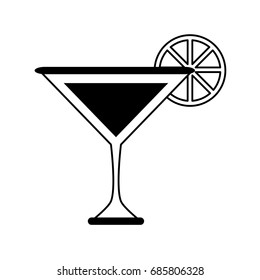 cocktail with garnish icon image 