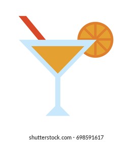 cocktail with garnish icon image 