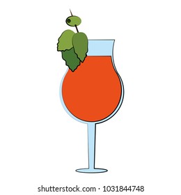 cocktail in garnished glass icon image 