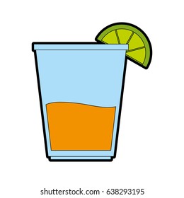 cocktail in garnished glass icon image 