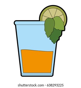 cocktail in garnished glass icon image 