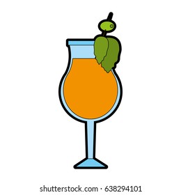 cocktail in garnished glass icon image 