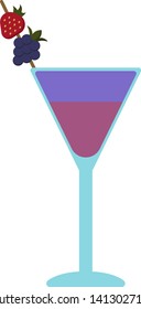 Cocktail geometric illustration isolated on background
