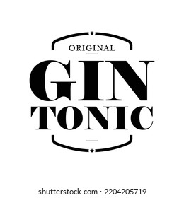 Cocktail Gin Tonic vintage sign