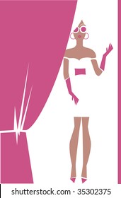 cocktail girl silhouette