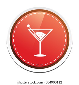 cocktail glass button