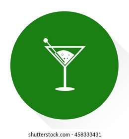 cocktail glass button