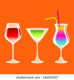 Cocktail glass collection