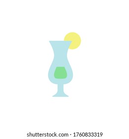Cocktail, glass colored icon. Simple colored element illustration. Cocktail, glass concept symbol design from Bar set. Can be used for web and mobile