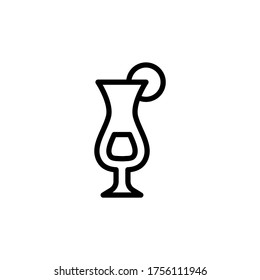 Cocktail, glass concept line icon. Simple element illustration. Cocktail, glass concept outline symbol design from Bar set. Can be used for web and mobile