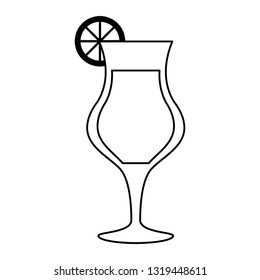 Cocktail glass cup black and white