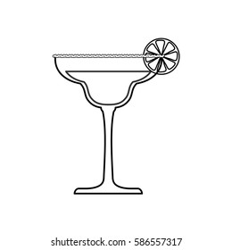 Cocktail glass cup icon vector illustration graphic design