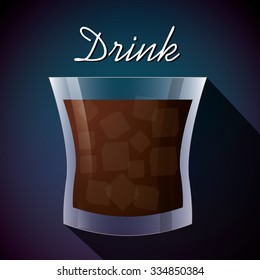 Cocktail glass cup and party club lifestyle, vector illustration graphic