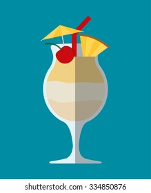 Cocktail glass cup and party club lifestyle, vector illustration graphic