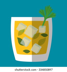Cocktail glass cup and party club lifestyle, vector illustration graphic