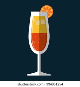 Cocktail glass cup and party club lifestyle, vector illustration graphic