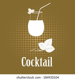 cocktail glass design menu background. Vector