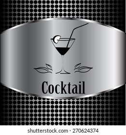cocktail glass design menu background. Vector