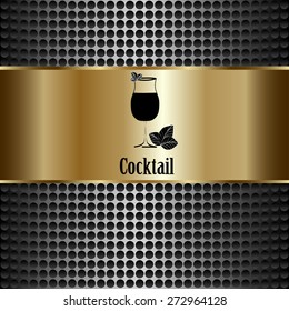 cocktail glass design menu background. Vector