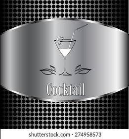 cocktail glass design menu background. Vector