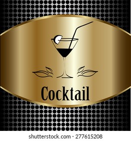 cocktail glass design menu background. Vector
