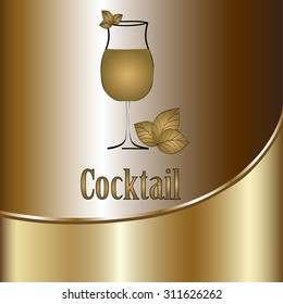 cocktail glass design menu background. Vector