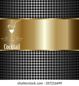 cocktail glass design menu background. Vector