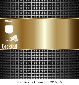 cocktail glass design menu background. Vector