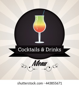 Cocktail glass icon. Drink and beverage design. Vector graphic