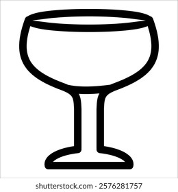 Cocktail Glass Icon Element For Design