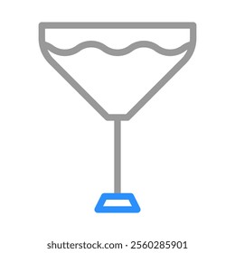 Cocktail glass icon with liquid. Concept of celebration, party, and alcohol.