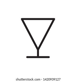 cocktail glass icon, logo design template