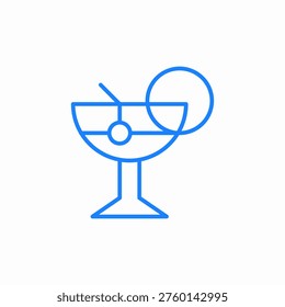 cocktail glass icon sign vector
