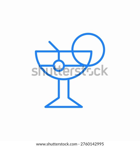 cocktail glass icon sign vector