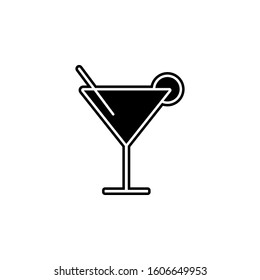 cocktail glass icon. Simple glyph, flat vector of kitchen icons for ui and ux, website or mobile application