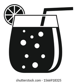 Cocktail glass icon. Simple illustration of cocktail glass vector icon for web design isolated on white background