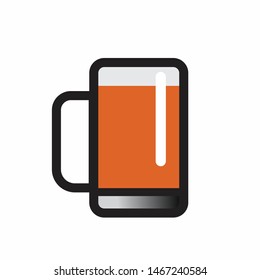 cocktail glass icon template colour editable  - Vector cocktail glass sign - alcohol illustration, cocktail isolated,simple logo ilutration for graphic and web design,