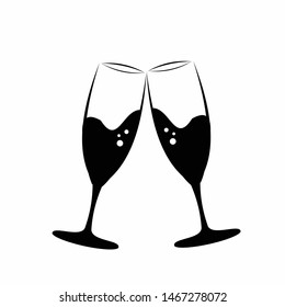 cocktail glass icon template colour editable  - Vector cocktail glass sign - alcohol illustration, cocktail isolated,simple logo ilutration for graphic and web design,