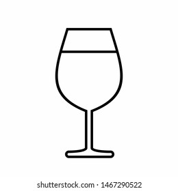 cocktail glass icon template colour editable  - Vector cocktail glass sign - alcohol illustration, cocktail isolated,simple logo ilutration for graphic and web design,